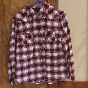 Eddie Bauer Flannel Top w/ Snaps